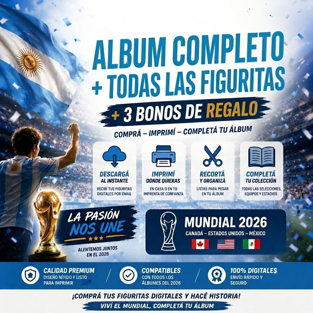 ALBUM COMPLETO MUNDIAL + TODAS LAS FIGURITAS